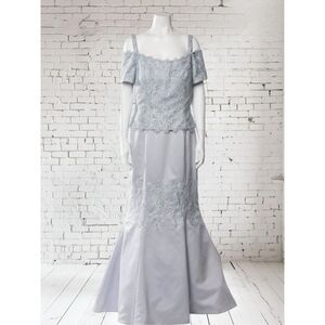 Jovani  Off The Shoulder Light Blue With Beading Mother Of The Bride  Groom Form